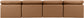 Indulge - Faux Leather 4 Seat Modular Armless Sofa