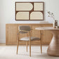 Ronda - Vegan Leather Upholstered Dining Arm Chair - Natural Legs