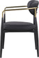 Ronda - Vegan Leather Upholstered Dining Arm Chair - Black Legs