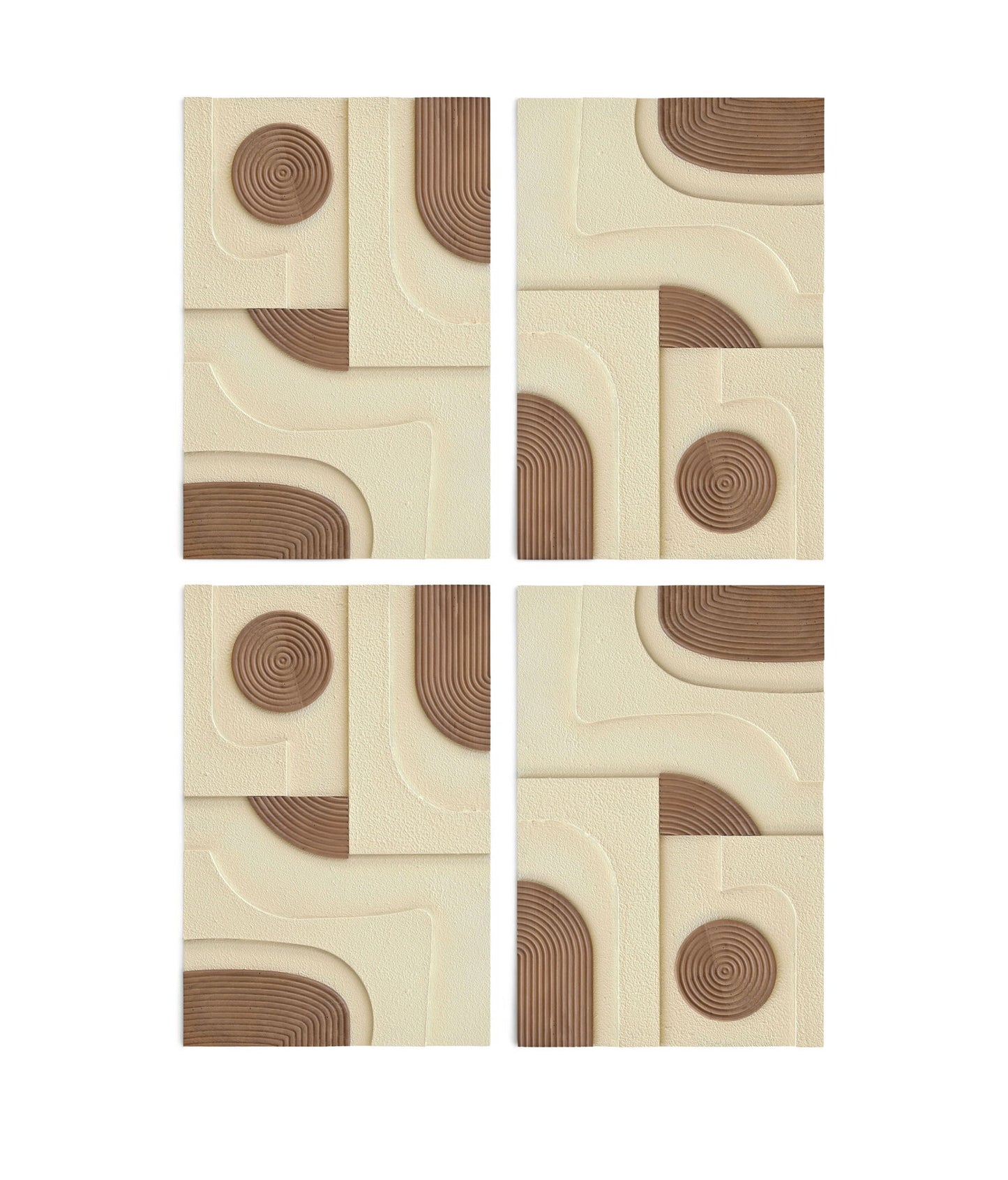 Element - Mango Wood 4 Piece Wall Art