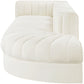 Rummi - Velvet Performance Fabric Upholstered 4 Piece Modular Sectional With Reverse Corner Chair