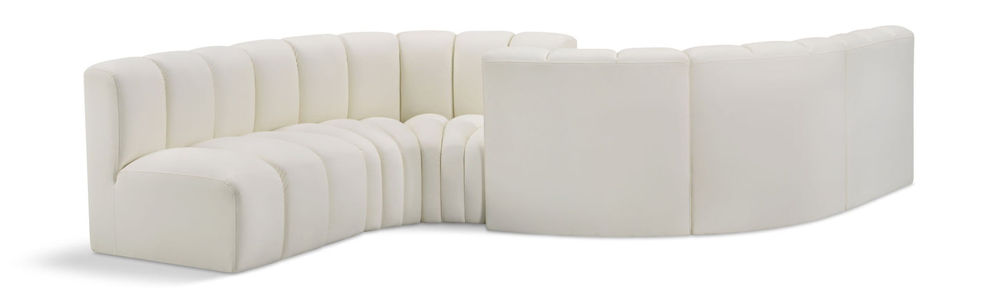 Arc - Faux Leather 6 Piece Modular Sofa