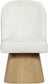 Marlowe - Linen Textured Fabric Upholstered Swivel Dining Side Chair - Stained Natural