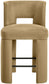 Zuno - Velvet Performance Fabric Upholstered Counter Stool (Set of 2)
