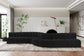 Arc - Boucle Fabric 8 Piece Curved Modular Sofa