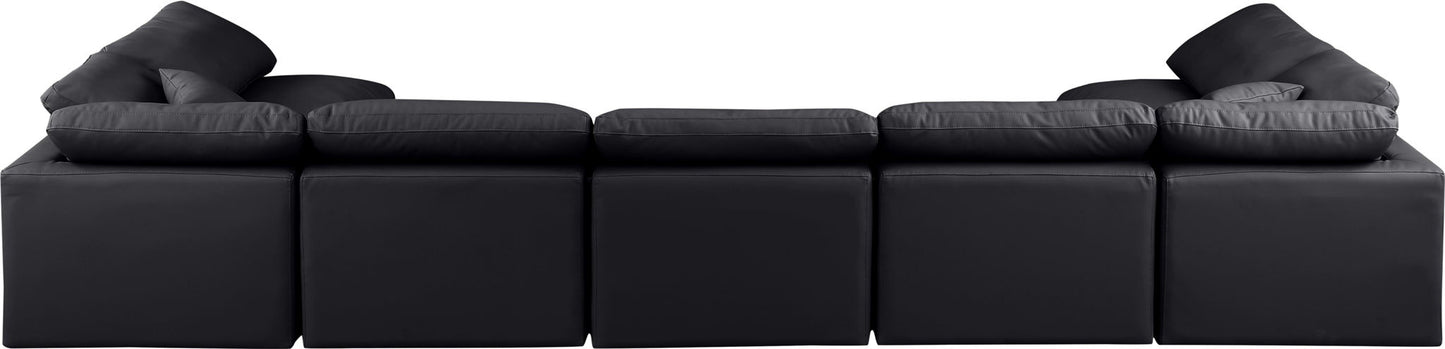 Indulge - Faux Leather 7 Piece Modular U-Shaped Sectional