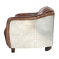 Brancaster - Loveseat - Retro Brown Top Grain Leather & Aluminum
