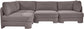 Hammond - Velvet Performance Fabric Upholstered 4 Piece Armless Sectional