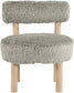 Ambre - Vegan Shearling Fabric Accent Chair - Taupe