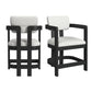 Portland - Arm Counter Stool (Set of 2) - Black / White
