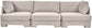 Hammond - Velvet Performance Fabric Upholstered 3 Piece Sofa