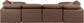 Indulge - Faux Leather 6 Piece Modular Double Chaise Sectional