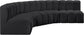 Arc - Faux Leather 5 Piece U-Shaped Modular Sofa