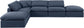 Indulge - Linen 6 Piece Modular Armless Sectional