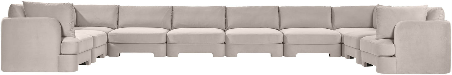 Hammond - Velvet Performance Fabric Upholstered 10 Piece Sectional