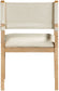 Avon - Linen Textured Performance Fabric Upholstered Dining Arm Chair