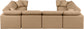 Indulge - Faux Leather 8 Piece Modular Sectional - Tan
