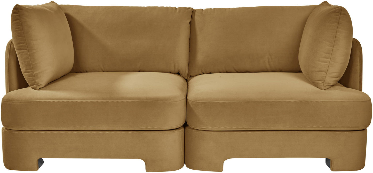 Hammond - Velvet Performance Fabric Upholstered 2 Piece Loveseat