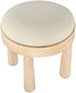 Larea - Linen Textured Fabric Ottoman - Natural Base