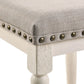Tasnim - Counter Height Stool (Set of 2) - Tan Fabric & Antique White