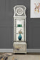 Noralie - Standing Grandfather Clock With LED - Mirrored & Faux Diamonds