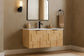 Leonardo - Engineered Stone And Solid Wood 24" Wall Mounted Bathroom Vanity
