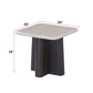 Jacory - End Table With Bottocino Marble Top - Beige / Espresso