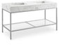 Marmo - Engineered Marble Bathroom Vanity With Chrome Base