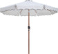 Amalfi - Aluminum Patio Umbrella - White Base / Light Brown Pole