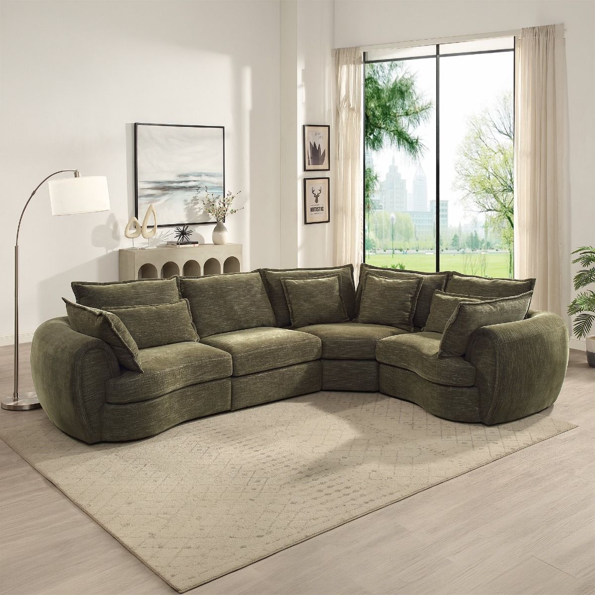Leighton - Modular Arm Chair With 3 Pillows
