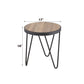 Bage - End Table - Weathered Gray Oak & Metal