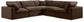 Comfy - 5 Piece Velvet Modular Corner Sectional