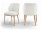 Valeo - Linen Textured Fabric Upholstered Dining Chair (Set of 2) - Painted Natural Base