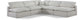 Comfy - 5 Piece Linen Modular Corner Armless Sectional
