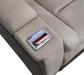U78 - Power Reclining Chair With Power Headrest, Storage Arms / USB And Wireless Charger - Sand / Brown