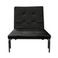 Senon - Adjustable Chair Futon - Silver & Black