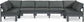 Nizuc - Outdoor Patio 7 Piece Modular Sectional With Gray Frame