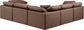 Indulge - Faux Leather 5 Piece Modular Corner Sectional
