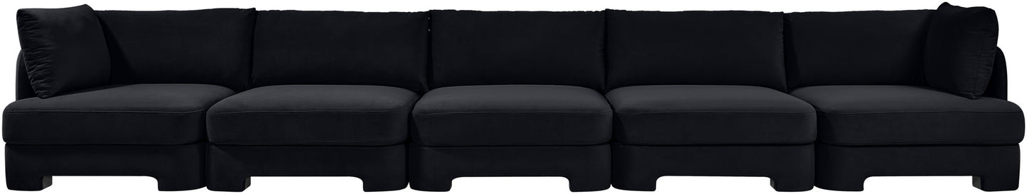 Hammond - Velvet Performance Fabric Upholstered 5 Piece Sofa