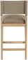 Avon - Linen Textured Performance Fabric Upholstered Counter Stool
