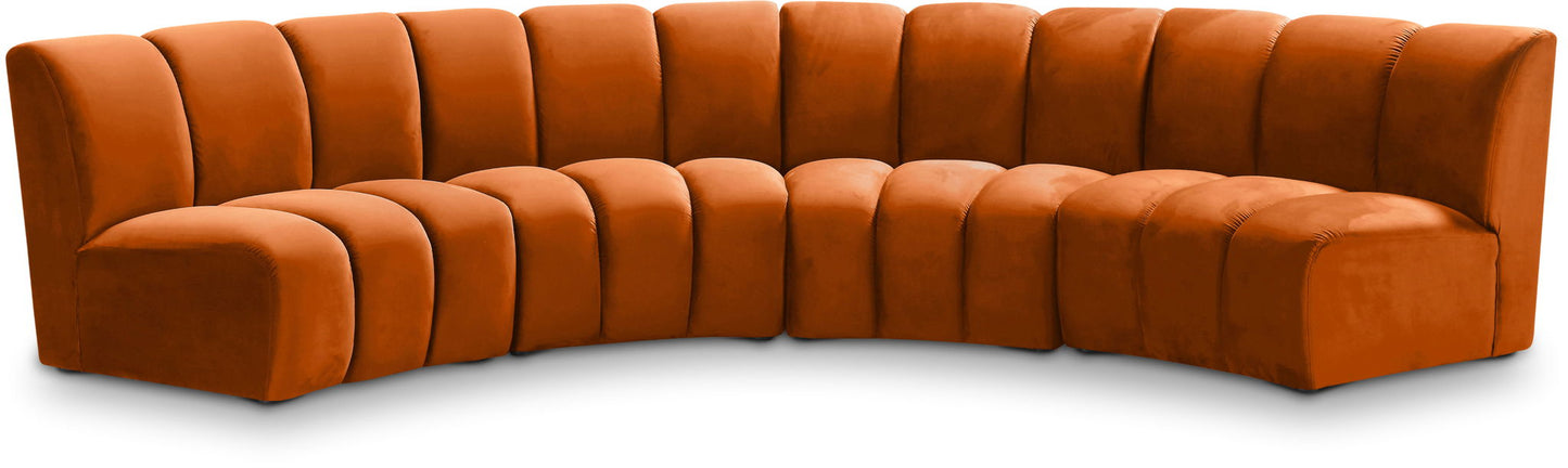 Infinity - 4 Piece Velvet Modular Sectional