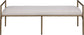 Axis - Linen Textured  Beige Fabric Upholstered Bench