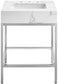 Marmo - Engineered Marble Bathroom Vanity With Chrome Base