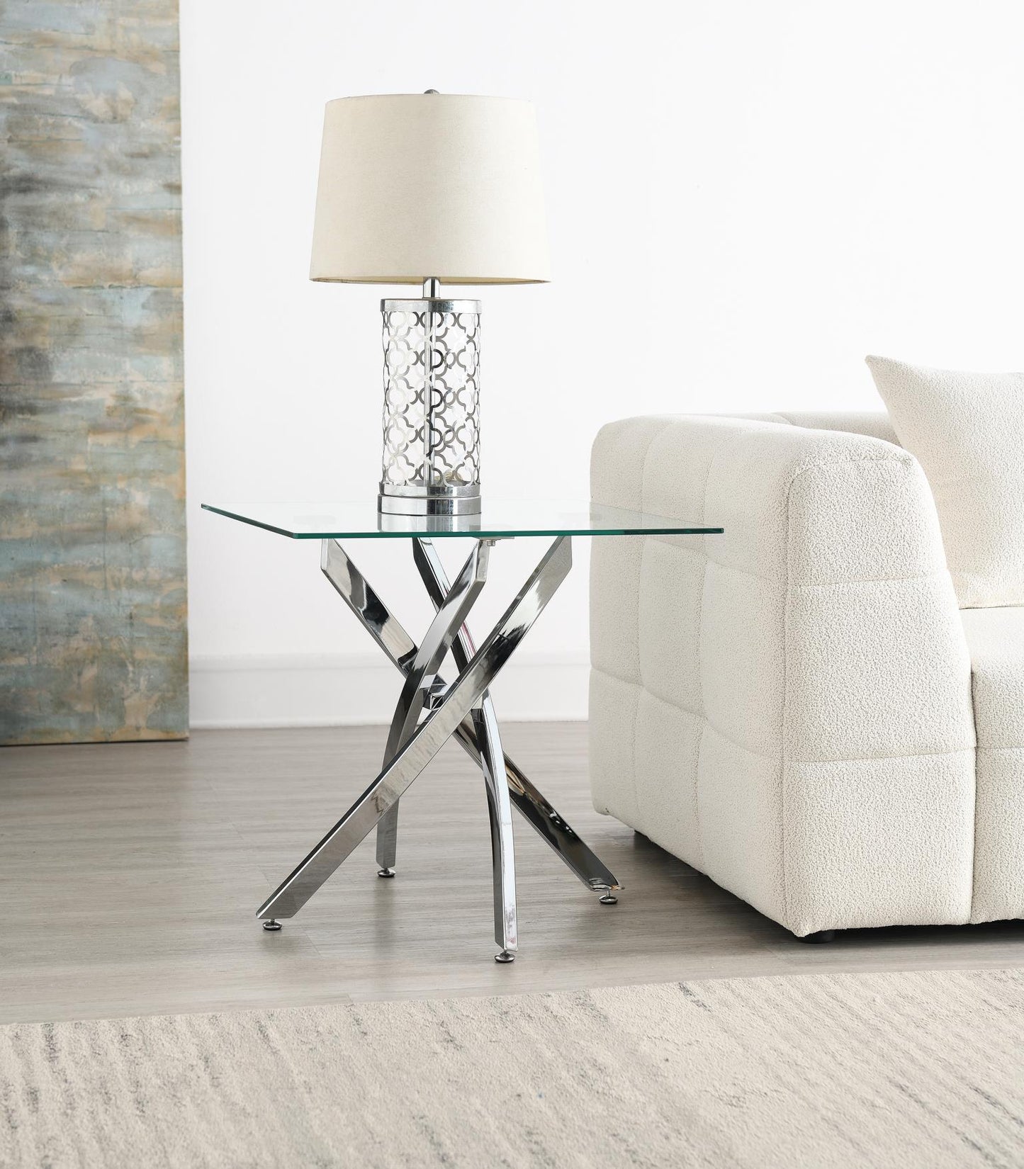 T240 - Chrome Table Set (Set of 3) - Gray