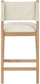 Avon - Linen Textured Performance Fabric Upholstered Counter Stool