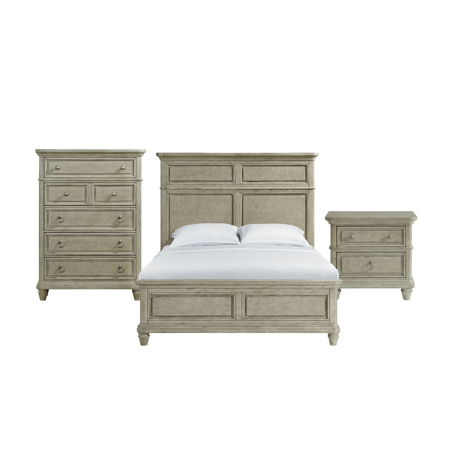 Whit-Ash - Panel Bedroom Set