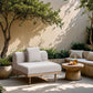 Laguna - Resilient Water Resistant Fabric Upholstered Outdoor Patio Modular Armless Chair