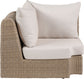 Seacrest - Olefin Water Resistant Fabric And Wicker Outdoor Patio Corner Chair