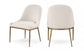 Ferro - Upholstered Dining Side Chair With Brushed Gold Legs