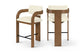 Cedra - Velvet Performance Fabric Upholstered Counter Stool - Brown Frame